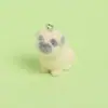 Colgante de Perrito Estéreo Lindo con Terciopelo de Resina para Funda de Teléfono Móvil, Bolso, Llavero DIY, Accesorios de Colgante Decorativo para Joyería