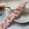 Ribete de Encaje Plisado Floral de Algodón Colorido de 3 cm de Ancho para Diademas, Sombreros, Puños, Cojines de Sofá y Accesorios de Ropa Hechos a Mano