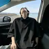 Camisa Polo de Malha de Secagem Rápida com Manga Curta para Homens, Estilosa e de Alta Qualidade, Camiseta Regular com Ombro em Seda Gelada, Respirável, Gola Reversível Estilo Americano, Manga Meia