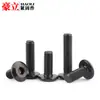 Tornillo de Abrazadera Placa Plana de Cabeza Hexagonal Biselada de Acero Inoxidable 304 Negro Tuerca M3M4M5M6M8
