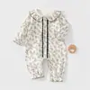 Ropa para bebé para primavera y otoño, mameluco dulce de princesa para bebés, mameluco elegante y lindo para recién nacidos para salir