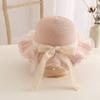 Sombrero protector solar para niños, sombrilla de verano para niñas, sombrero de paja, bolso, traje para niñas, sombrero de playa de princesa con encaje estilo occidental para niñas.