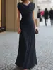 2026 Comercio Exterior Europeo y Americano Transfronterizo Amazon Sitio Independiente Casual Fiesta Elegante Diseño Fruncido Cuello Drapeado Vestido