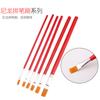 Yizhixing Palo Rojo Nylon Pelo Aceite Pincel de Pintura Gouache Acuarela Pluma Pincel de Pintura Industrial Fila de Plumas 12 Pinceles de Pintura al Óleo