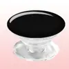Soporte de Agarre para Teléfono de Silicona Transparente con Logo, Tipo Adhesivo Plegable, Color Sólido Simple Macaron, Soporte de Regalo para Ver Películas