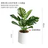 Costela-de-Adão Artificial, uma planta em vaso de luxo minimalista de alta qualidade para decoração de escritório e exibição no chão da sala de estar, uma planta árvore artificial biônica.