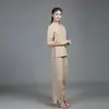 8809 ropa de meditación y yoga de algodón y lino para hombres y mujeres, ropa de meditación para laicos de Tai Chi, traje mejorado de ropa china para ceremonia del té, una generación de cabello