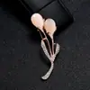 Broche de Liga de Strass Coreano Original para Mulheres, High-End, Luxo Acessível e Exquisito Corsage Rosa Feminino, Alfinete Acessório Anti-Exposição