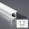 Canal de Alumínio para Luminária Linear LED Espessada Canal de Alumínio Embutido em Forma de U Tira de Luz Linear de Liga de Alumínio Perfil de Alumínio Tira de Luz Linear Embutida