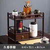 Prateleira de Exibição para Mesa, Suporte de Xícaras de Chá em Madeira Maciça, Prateleira de Armazenamento para Conjunto de Chá, Mesa de Chá Pequena para Sala de Chá do Escritório, Prateleira de Armazenamento para Mesa de Chá