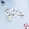 Anillo Abierto Aiful Elegante Starlight Zirconio Más Fácil de Combinar Anillo Ajustable Meteoro Anillo de Plata de Ley S925 Venta al por Mayor Mujeres