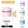 Copo de Vidro Borossilicato Alto, Copo Promocional Portátil Resistente ao Calor, Múltiplas Opções de Cor, Copo de Água de Vidro, Copo de Vidro Plástico, Copo de Café da Manhã
