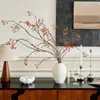 Estilo Wabi-Sabi Jarrón Cerámico Antiguo Arreglo Floral Decoración de Mesa de Entrada de Sala de Estar de Gama Alta Flor Artificial Jarrón Decorativo