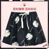 Shorts de Playa para Mujer de Algodón y Seda Estilo Nuevo de Primavera, Shorts de Algodón y Seda que No se Desvanecen para Uso Casual en Casa y al Aire Libre