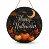 Placa de Madeira de Gato Engraçado para Halloween Transfronteiriça Estilo Americano Abóbora Gato Preto Decoração Atmosfera Festiva Artesanato