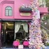 Jardín de Monet Popular Check-In Paisajismo Cascada de Flores Artificiales Arreglo Tienda Check-In Ventana de Flores Artificiales Decoración