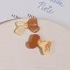 Parche de resina de lazo dulce y lindo de color contrastante coreano accesorios aretes de bricolaje tocado material de funda para teléfono móvil al por mayor