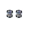 Pendientes Cuadrados Rectangulares de Plata Europea y Americana Incrustados con Diamantes, Pendientes Personalizados de Moda Elegantes, Estilo Casual, Pendientes Simples y Versátiles