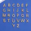 26 letras inglesas incrustadas con pedrería, colgantes de aleación, accesorios de joyería DIY para collares, pulseras, llaveros y colgantes