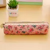 Estilo Floresta Elegante Estojo Escolar Coreano Estojo de Papelaria Lona Vintage Floral Pontilhado Estojo Escolar Comércio Exterior Estojo Escolar