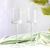 Candelabro de cristal alto transparente de estilo europeo, ideal para cenas románticas a la luz de las velas, bodas, decoración de escritorio moderna y sencilla.