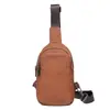 Bolsa Masculina 2036, Bolsa de Ombro Transversal, Bolsa de Peito em Couro Genuíno Resistente ao Desgaste, Bolsa de Ombro Masculina em Couro de Vaca, Bolsa para Uso Externo, Bolsa para Viagem de Negócios