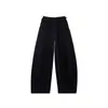 Pantalones deportivos marrones de dobladillo curvo para mujer, nuevo modelo de otoño 2026, de cintura alta, adelgazantes, holgados, de pierna recta, pantalones casuales de pierna ancha para figuras petite