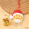 2026 Pingente de Resina de Natal para Família DIY Nome Escrito à Mão Osso de Cachorro de Natal Decoração de Árvore de Natal Personalização