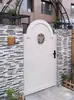 Puerta de Patio de B&B Comunitario, Puerta de Entrada de Villa de Aleación de Aluminio, Puerta Francesa de Jardín, Puerta Exterior Doble de Hierro Forjado y Aluminio Artístico de Doble Apertura
