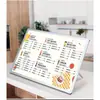 Caja de Luz de Escritorio LED Tablero de Menú Iluminado Cartel Publicitario de Pedidos Diseño de Lista de Precios Pantalla Pop-Up de Moda