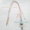Válvula solenoide de fogão a gás válvula solenoide de cabeça dupla plugue duplo agulha de ignição do termopar dispositivo de proteção contra apagamento da chama acessórios para fogão a gás