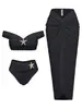 2026 Nuevo Traje de Baño Separado de Estrella de Mar Estilo Europeo y Americano Falda Larga Bikini de Tres Piezas Traje de Baño Separado de Huludao para Mujer