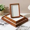 Moldura de Madeira Maciça com Encaixe de Espiga e Furo, Nogueira Preta, para Fotos, de Mesa, 6 polegadas, 7 polegadas, 8 polegadas, A4, Moldura com Cantos Arredondados Internos e Externos, Moldura para Montagem de Caracteres de Caligrafia