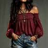 2026 Otoño/Invierno Transfronterizo Nuevo Amazon Wish Camisa de Manga Abullonada Casual de Color Sólido para Mujer Europea y Americana