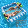 Cama Flutuante Inflável Hexagonal Colorida de Novo Modelo Transfronteiriça para Entretenimento na Piscina de Verão, Tamanho Grande Duplo, Boia Aquática Espessada