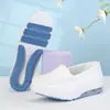 Sapatos de Enfermeira de Couro Microfibra Premium para Mulheres com Almofadas Externas Grandes para Absorção de Choque e Alívio de Pressão, Adequados para o Trabalho de Enfermagem, Modelo para Todas as Estações