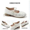 Nuevos Zapatos Mary Jane Casuales de Moda Tejidos Huecos Versátiles de Suela Única para Mujer, Primavera/Verano 2026, para Comercio Transfronterizo