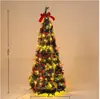 Suministro transfronterizo en stock de árboles de Navidad plegables, árboles tipo pagoda, árboles decorativos iluminados telescópicos de pie para hoteles, centros comerciales y uso doméstico