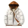 Tamaño europeo transfronterizo se puede imprimir LOGO grafeno falso dos piezas abrigo de algodón hombres invierno holgado con capucha estilo pareja engrosado chaqueta de algodón