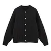 Cárdigan de Punto con Cuello Redondo y Flor Retorcida 2026 Estilo Otoño Suéter Abrigo para Hombre Otoño Invierno Casual Holgado Moda Estilo Old Money Top