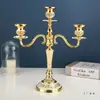 Candelabro Estilo Europeo con Tres o Cinco Brazos, Adecuado para Uso Doméstico en la Sala de Estar, Cena Romántica a la Luz de las Velas, Lujo Ligero, Retro, Adorno Sencillo