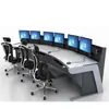 Sala de Monitoreo del Centro de Comando Escritorio de Despacho Pintado con Recubrimiento, Escritorio de Oficina Doble Triple para Computadora, Consola de Control, Multifuncional