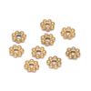 30/Pack Aço Inoxidável Floco de Neve Bead Moda Coringa Pulseira Colar DIY Handmade Material Plum Blossom Jóias Acessórios