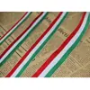 Suministro directo de fábrica cinta de 1-5 cm roja, blanca y verde cinta bandera italiana accesorios para ropa cinturón de dobladillo de poliéster