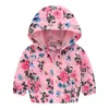 Chaqueta para niños y niñas, primavera y otoño, gorro fino, camisa con cremallera de moda bonita para bebés, abrigo para niños
