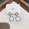 Pendientes Estilo Francés Perla Colgante Geométrico Elegantes Lujo Ligero Estilo Coreano Pendientes de Disco Bobina Antimosquitos de Gama Alta para Mujer