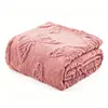 Manta de tafetán de doble cara, manta gruesa para sofá, manta tridimensional de jacquard de mariposa, manta de felpa para siesta en la oficina para invierno