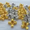 Prata Esterlina S925 Inlaid com Zircônia Cruz Espaçadora Fio de Contas DIY para Pulseira Colar Acessórios de Joias Atacado