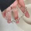 [Remolino Estrella Prisma] Estilo Chino Cubo de Azúcar Blanco Pulsera de Temperamento Sencillo Pulsera Regalo para Niñas Pulsera de Piña