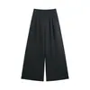Calça Minimalista Cintura Alta Calça de Primavera Outono Antecipado 2026 Calça Wide Leg Vintage Fluida Calça Social Longa Distribuição Atacadista